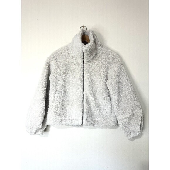 Lululemon Cinchable Fleece Zip-Up White Opal - size 2 - Picture 1 of 3